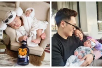 Mạnh Trường tung ảnh chất lừ cùng biểu cảm siêu cưng của quý tử