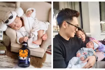 Mạnh Trường tung ảnh chất lừ cùng biểu cảm siêu cưng của quý tử