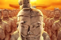 Soi kính hiển vi đội quân đất nung, những “bông hoa” màu trắng nở rộ