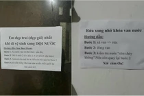 Lời "tip" siêu dễ thương của thầy giáo khiến học sinh đi toilet nhớ giật nước