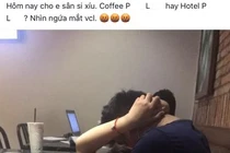 Sốc với "tư thế lạ" của cặp đôi nam thanh nữ tú trong quán trà