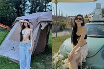 Bạn gái chồng cũ Xoài Non chăm chỉ hở bạo làm netizen xao xuyến