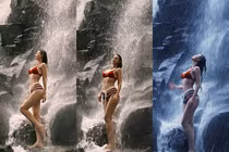 Nữ diễn viên phim sitcom hóa thân thành "nữ thần tắm suối"