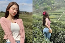 Đi hái chè, 2 cô "thôn nữ" bỗng nổi tiếng vì diện quần này