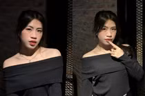 "Cơn lốc đường biên" Thanh Nhã gây sốt khoe vai trần nõn nà