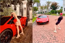 Nữ đại gia quận 7 tạo dáng bên siêu xe, netizen nhìn mà mê