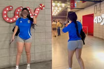 Diện đồ bó, tạo dáng phản cảm nữ gymer nhận đủ gạch xây nhà