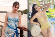 Mai Ngọc chăm diện áo tắm tôn triệt để vóc dáng