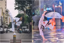 Khoe biệt tài xoạc chân thượng thừa, hot girl Taekwondo Việt gây sốt