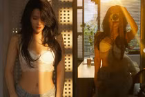 Người đẹp Hải Phòng mặc áo bra mỏng manh tôn làn da trắng ngần