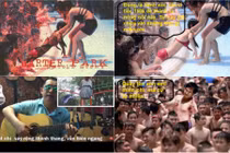 Dân mạng bức xúc chế ảnh nhốn nháo tại Công viên nước