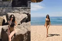 Bạn gái Đoàn Văn Hậu diện bikini hút mắt khoe dáng "đồng hồ cát"