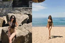 Bạn gái Đoàn Văn Hậu diện bikini hút mắt khoe dáng "đồng hồ cát"