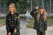 Diện đồ quân nhân, nhan sắc Xoài Non chiếm sóng Facebook