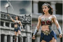 Cosplay thành "vợ Thor", gái xinh lộ cơ bắp khiến cánh mày râu nể