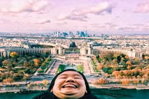 Cô nàng cổ 2 ngấn check-in khắp thế giới