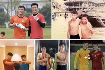 Thủ môn Bùi Tiến Dũng lần đầu hé lộ ảnh độc cùng em trai 