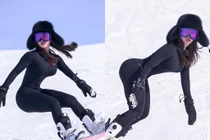 "Hot girl phòng gym" khoe ảnh trượt tuyết lộ body đâu ra đấy