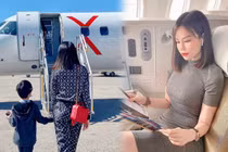 Con dâu tỷ phú Hoàng Kiều, đi chuyên cơ về quê ăn Tết