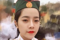 Nàng thơ ĐH Văn hóa Nghệ thuật Quân đội đẹp ngây ngất trong màu áo lính