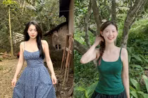 Ảnh đời thường gây "xốn xang" của cô chủ tiệm bánh tráng trộn