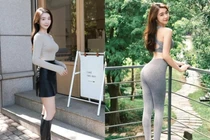 Nữ Y tá Đài Loan khoe chân dài thẳng tắp diện quần tập gym
