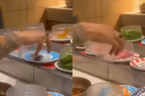 Thanh niên ăn lẩu băng chuyền làm hành động khiến netizen nóng mắt