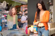 Đứng bán hàng ăn mặc thế này, dàn chủ quán bị "ném đá" nặng