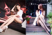 Gái Đài Loan chân dài "mét mốt" gây sốt vì quá gợi cảm