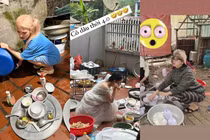 Về quê ăn Tết, dàn hot girl vẫn phải ngồi xổm rửa bát