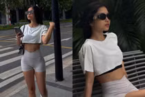 "Hot girl phòng gym" Vũng Tàu diện đồ tập không "lộ hàng"