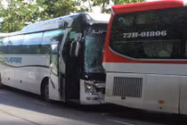 Không có chuyện 2 ôtô khách “dìu” nhau trên đèo Bảo Lộc