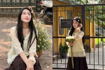 Đu trend "nàng thơ" trời Thu Hà Nội, Lọ Lem lộ nhan sắc thật