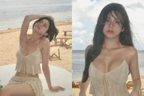 Gái xinh Sài thành gây mê netizen bằng đồ lụa khoe vòng 1 hững hờ