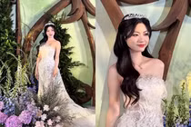 "Hot girl má núm" hóa công chúa trong đám cưới với Win D