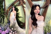 "Hot girl má núm" hóa công chúa trong đám cưới với Win D