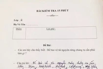 Cười ngất học sinh đưa tên nhân vật trò chơi vào bài kiểm tra