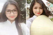 Hot girl chân khoèo Hải Dương khoe ảnh áo dài trắng tinh khôi 