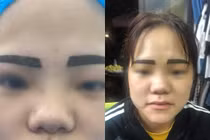 Đi làm về, chồng hoảng hốt với cặp lông mày bất ổn của vợ