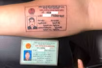 Hay đi nhậu về khuya, thanh niên xăm cả “căn cước công dân” lên tay