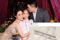 Đoàn Di Băng khoe hóa đơn tiệc sinh nhật bằng gia tài người nghèo