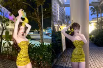 Đu trend váy băng keo, hot girl pickleball khoe vòng eo siêu thực