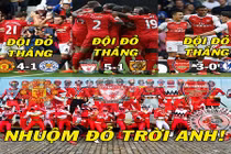 Ảnh chế bóng đá: Liverpool, MU, Arsenal nhuộm đỏ trời Anh