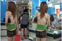 Lộ nội y, cô gái vẫn "ngang nhiên" đi lại ở siêu thị khiến CĐM toát mồ hôi