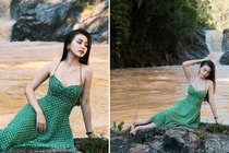 Diện váy hai dây, gái xinh đẹp mê hoặc bên dòng suối ở Đà Lạt