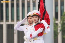 Nghi thức thượng cờ rủ bắt đầu lễ Quốc tang Chủ tịch nước Trần Đại Quang