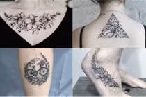 Chị em “phát hờn” với những mẫu xăm hoa lá cực chất