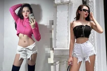 Bạn gái "quàng tử" Đức Huy mặc hở bạo, thân hình bốc lửa