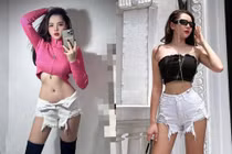 Bạn gái "quàng tử" Đức Huy mặc hở bạo, thân hình bốc lửa