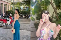 Gái xinh Hàn Quốc đến Việt Nam diện váy ôm lộ body "10 điểm"